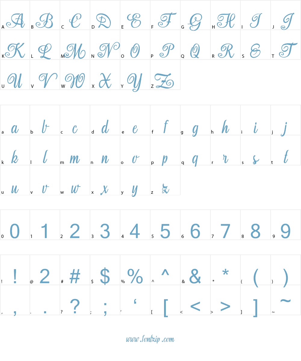 Aromabar Personal Use Font Character